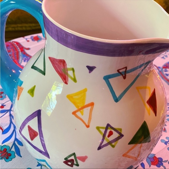 Vintage 1980s/1990s Designpac geometric ceramic pitcher/vase - Picture 2 of 14